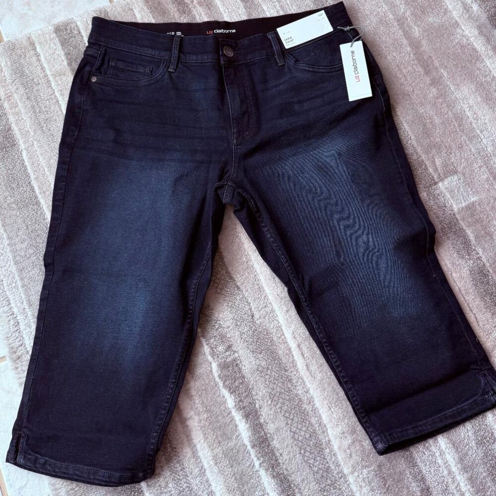 Liz Claiborne 16P Capri dark blue denim